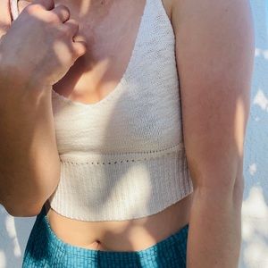 13. Debut Beige Crop Top, Size S